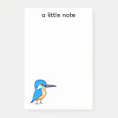 Süße Blaue Eisvogel-Vogel-Kunst Post-it Klebezettel (Vorderseite)