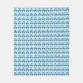 Süße Blaue Eulen Muster Fleecedecke (Vorderseite)
