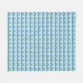 Süße Blaue Eulen Muster Fleecedecke (Vorderseite (Horizontal))