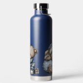 SÜSSE BLAUE FERIEN WINTERTEDDYBÄREN TRINKFLASCHE (links)