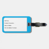 Süße blaue Fische für Kinder Gepäckanhänger (Rückseite horizontal)