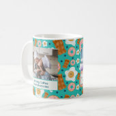 Süße blaue Frühstückspersonalisation Pastell Kaffeetasse (Vorderseite Links)