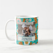 Süße blaue Frühstückspersonalisation Pastell Kaffeetasse (Links)