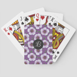 Süße blaue Garten-Blumen mit kundenspezifischem Spielkarten