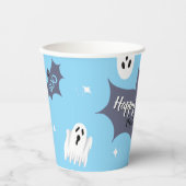 Süße blaue Halloween-Geburtstagsfeier Pappbecher (Vorderseite)
