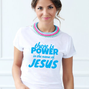 Süße blaue Jesus-Schrift Schriftstelle T-Shirt