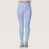 Süße blaue Katzen Whimsical Muster Leggings (Vorderseite)