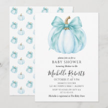 Süße blaue kleine Kürbis-Baby-Party