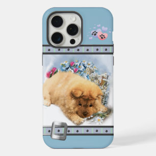 Süße blaue moderne Chow-Chow-Welpen-Hunde-Kunst iPhone 15 Pro Max Hülle