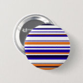 Süße blaue orange Streifen Button (Vorne & Hinten)