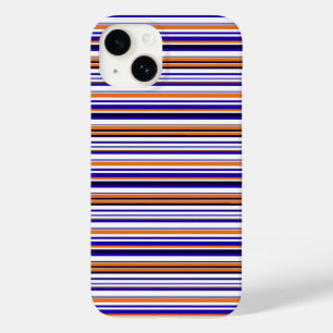Süße blaue orange Streifen Case-Mate iPhone 14 Hülle
