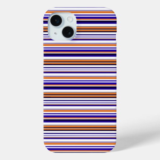Süße blaue orange Streifen Case-Mate iPhone Hülle (Rückseite)