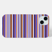 Süße blaue orange Streifen Case-Mate iPhone Hülle (Rückseite (Horizontal))