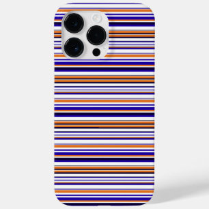 Süße blaue orange Streifen Case-Mate iPhone 14 Pro Max Hülle
