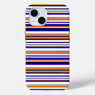 Süße blaue orange Streifen Case-Mate iPhone Hülle