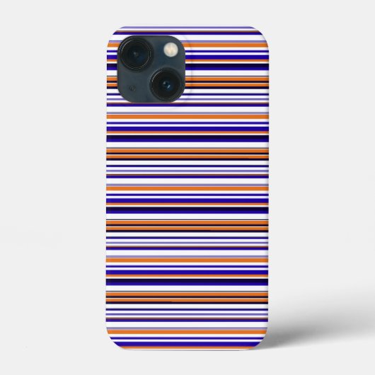 Süße blaue orange Streifen Case-Mate iPhone Hülle (Rückseite)