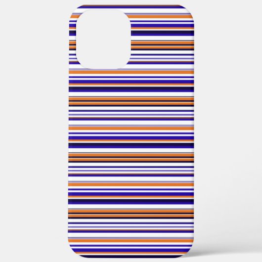 Süße blaue orange Streifen Case-Mate iPhone Hülle (Rückseite)