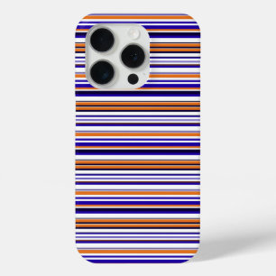 Süße blaue orange Streifen Case-Mate iPhone Hülle