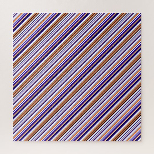Süße blaue orange Streifen Puzzle (Vertikal)