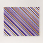 Süße blaue orange Streifen Puzzle (Horizontal)