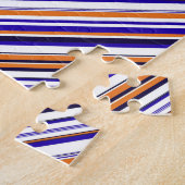 Süße blaue orange Streifen Puzzle (Seite)