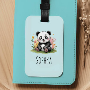 Süße blaue Pandas für Mädchen und Kinder Gepäckanhänger