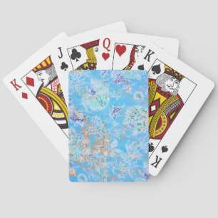 Süße blaue Pastellblumen Spielkarten