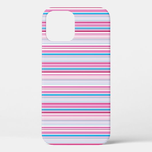 Süße blaue rosa Streifen Case-Mate iPhone Hülle (Rückseite)