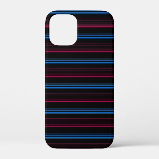 Süße blaue rosa Streifen Case-Mate iPhone Hülle (Rückseite)