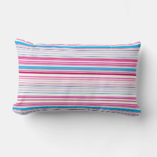 Süße blaue rosa Streifen Lendenkissen