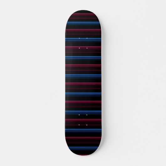 Süße blaue rosa Streifen  Skateboard (Vorne)