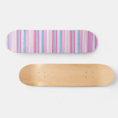 Süße blaue rosa Streifen Skateboard (Horizontal)