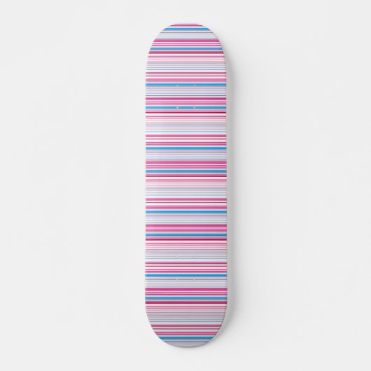Süße blaue rosa Streifen Skateboard (Vorne)