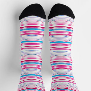 Süße blaue rosa Streifen Socken