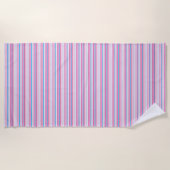 Süße blaue rosa Streifen Strandtuch (Vorderseite)