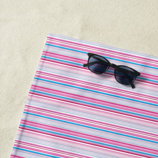 Süße blaue rosa Streifen Strandtuch (Beispiel)
