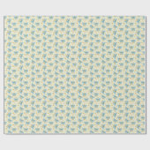 Süße blaue Schmetterlinge mit Champagnerglas Geschenkpapier (Flach)