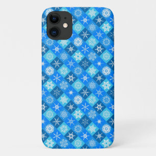 Süße blaue Schneeflocken-Muster-Design Case-Mate iPhone Hülle