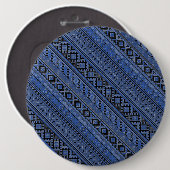 Süße blaue schwarze Ukraine-Schmuckdesign Button (Vorne & Hinten)