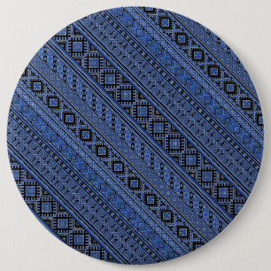 Süße blaue schwarze Ukraine-Schmuckdesign Button