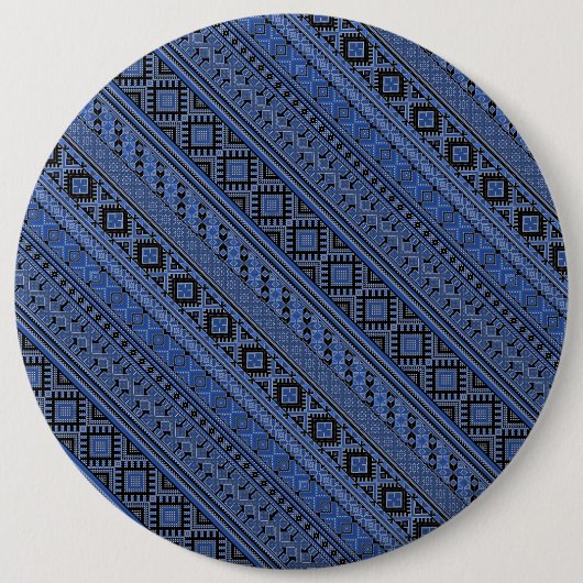 Süße blaue schwarze Ukraine-Schmuckdesign Button (Vorderseite)
