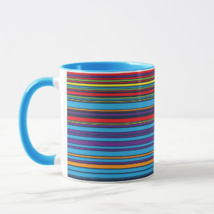 Süße blaue violette Streifen Tasse
