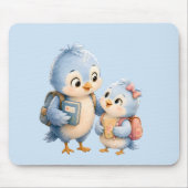 Süße Blaue Vogel Bruder Schreibtischmauspad Mousepad (Vorne)