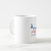 Süße Blaue Vogel Kirschblüte Sei Freundlich Es Ist Kaffeetasse (Vorderseite Links)