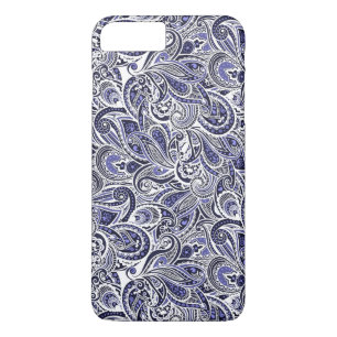 Süße blaue weiße Paisleymuster Design Case-Mate iPhone Hülle