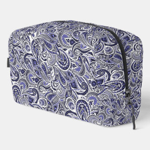Süße blaue weiße Paisleymuster Design Waschbeutel