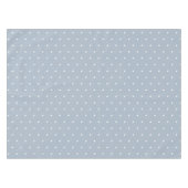 Süße blaue weiße Punkte Retro- Tischdecke (Vorderseite (Horizontal))