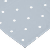 Süße blaue weiße Punkte Retro- Tischdecke (Schrägansicht)