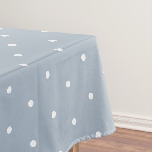 Süße blaue weiße Punkte Retro- Tischdecke (Beispiel)