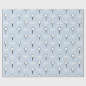 Süße blaue weiße Schleife Golf Muster Geschenkpapi Geschenkpapier (Flach)